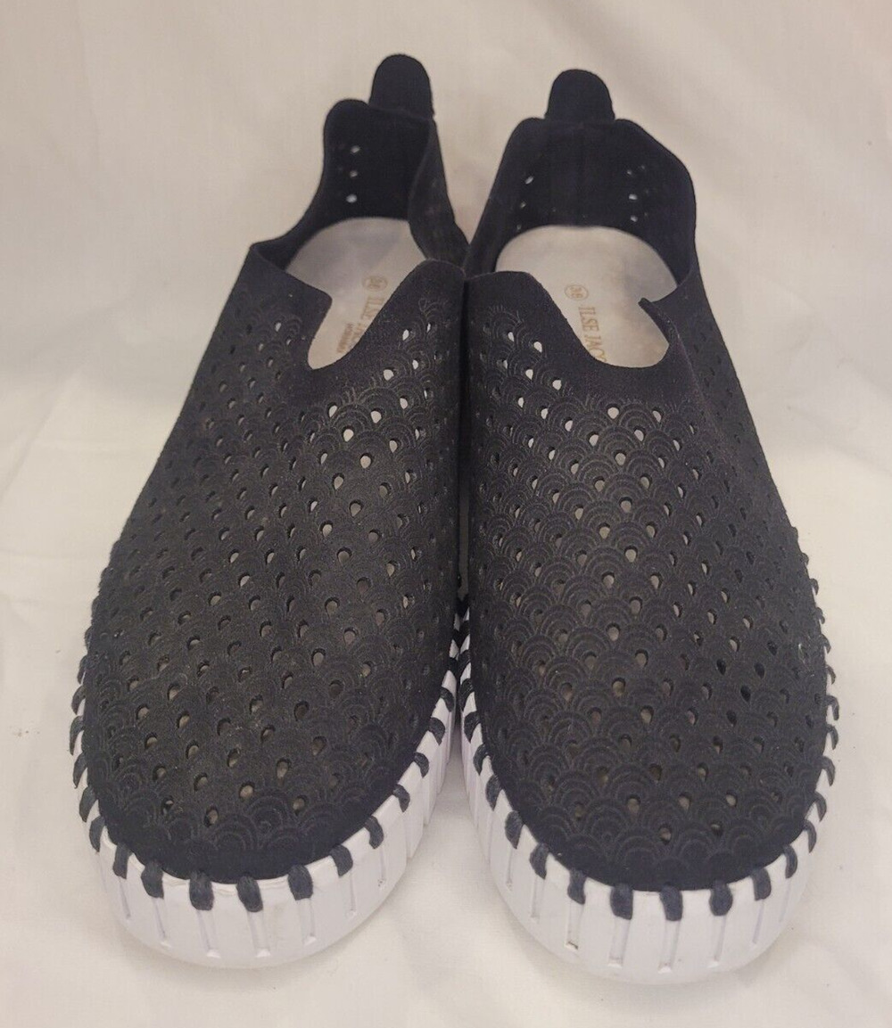 Ilse Jacobsen Hornbaek Women's Tulip 139 Flat | Slip-On | Low-Top Black Size 8